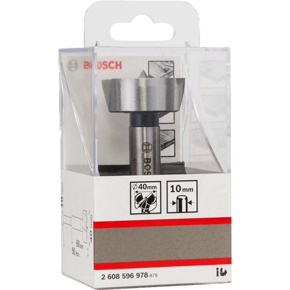 Broca para Madeira Forstner 40MM com Dentes Otimizados e Ponta Centralizadora 40MM Aço com Dureza Mínima de 50 HRC Bosch