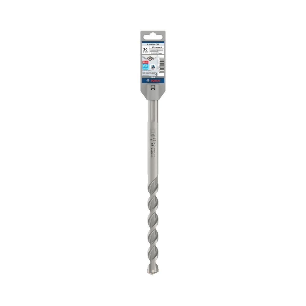 Broca para Concreto Pro Sds Max-4 com 4 Arestas de Corte em Carbeto de Tungstênio 20x200x320mm Prata Bosch