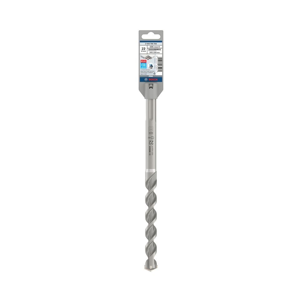 Broca para Concreto Pro Sds Max-4 com 4 Arestas de Corte em Carbeto de Tungstênio 20x400x520mm Bivolt Bosch