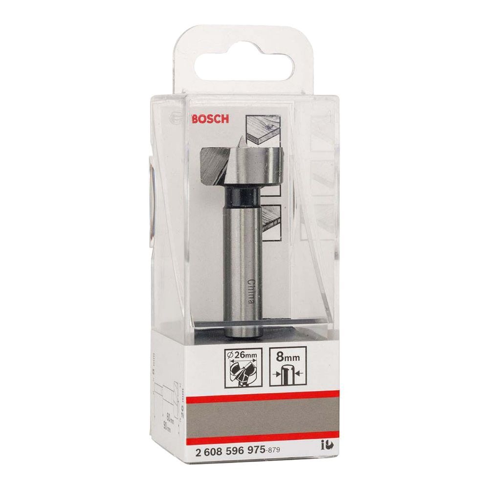 Broca Forstner 26MM com Ponta Centralizadora para Perfurações de Alta Precisão em Madeira Inox Bosch