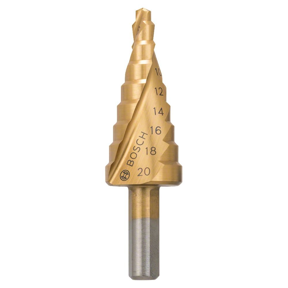 Broca Escalonada Hss-tin 4-20MM 9 Diâmetros com Revestimento de Titânio Bivolt Bosch