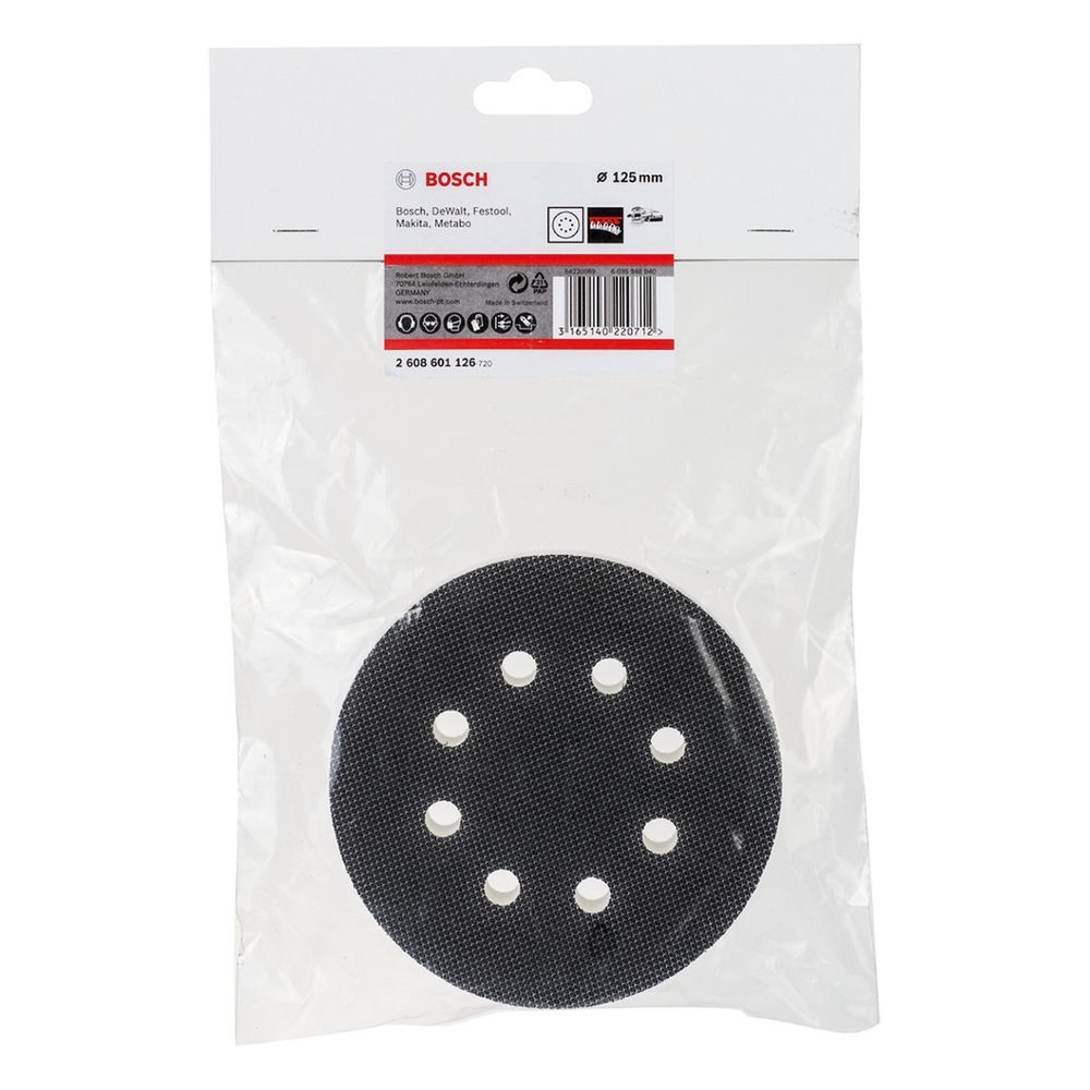 Adaptador para Lixadeira Excêntrica Adaptador para Boné de Pele 125mm com 8 Perfurações para Polimento de Superfícies