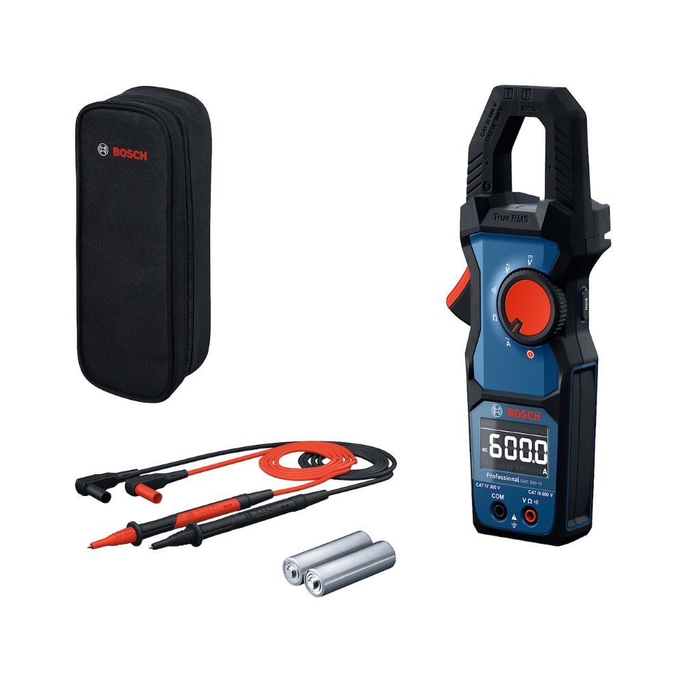 Alicate Amperímetro GMC 600-15 com Tecnologia True RMS e Proteção IP54 Preto Bosch