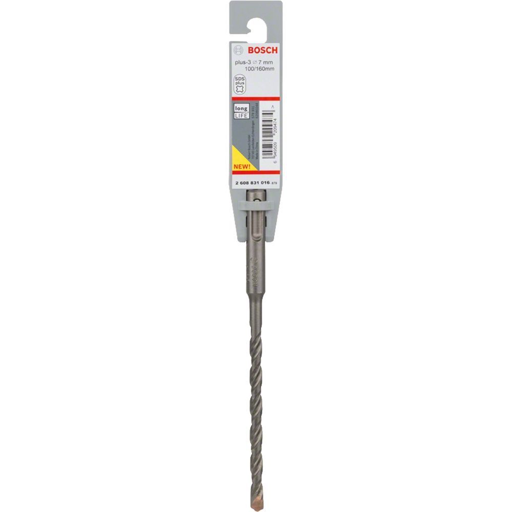 Broca para Concreto Sds Plus-3 Alta Performance com Quatro Espirais para Remoção Rápida de Pó Prata Bosch