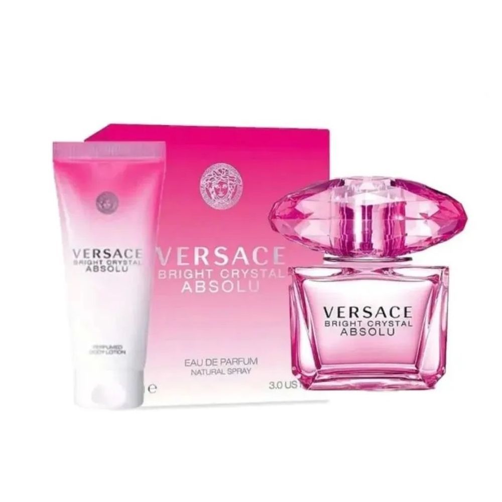 Kit Perfume Bright Crystal Absolu Eau de Parfum Feminino Floral 50ML + Loção Corporal 95ML Versace