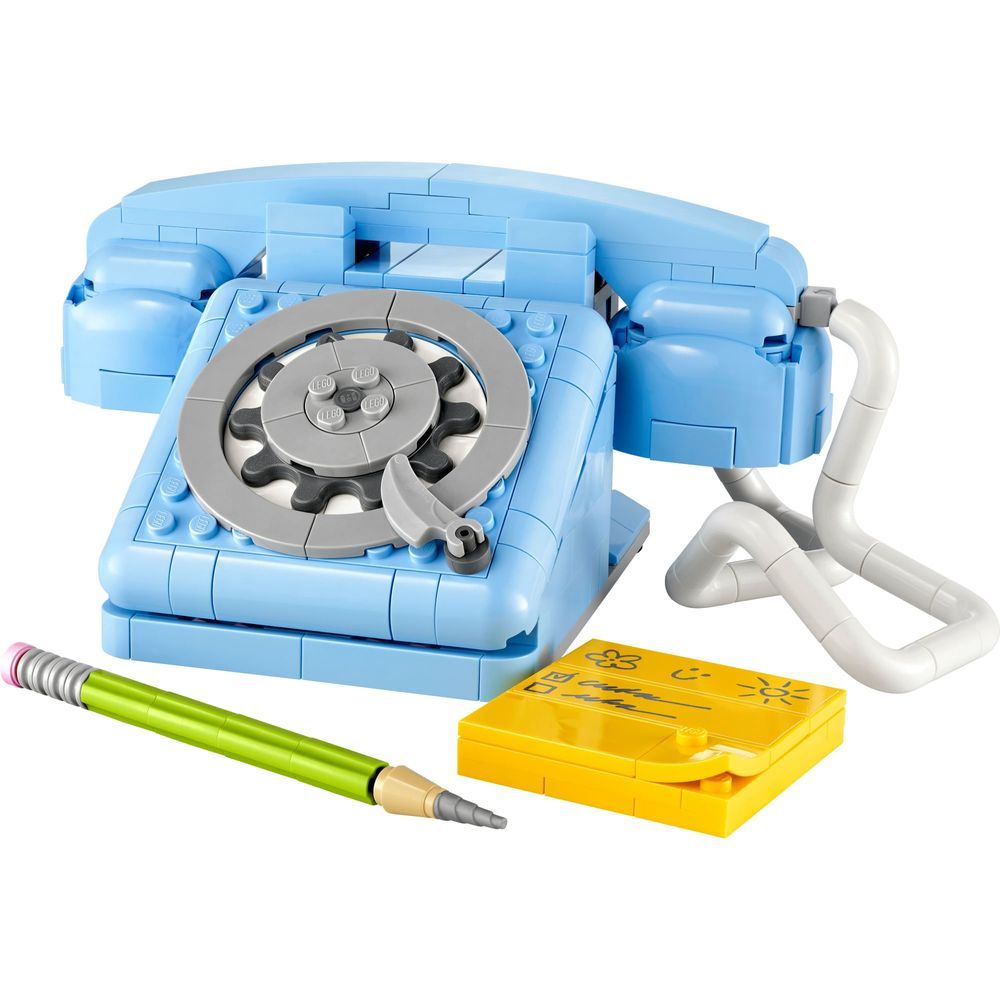 Brinquedo de Construção Telefone Retrô 3 em 1 com Função de Mola e Lápis Personalizável Plástico Lego