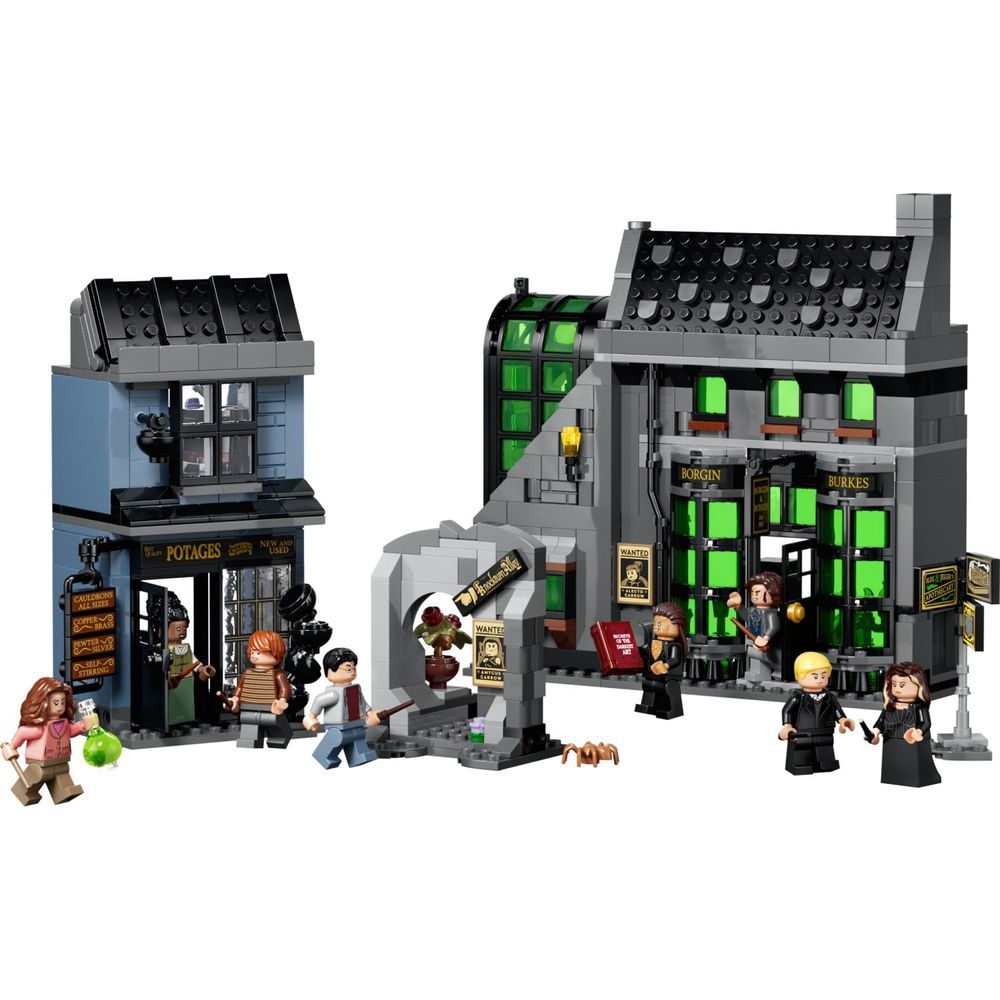 Brinquedo de Construção 76471 com Duas Lojas Temáticas do Beco Diagonal e Item Comemorativo do 25o Aniversário de Harry