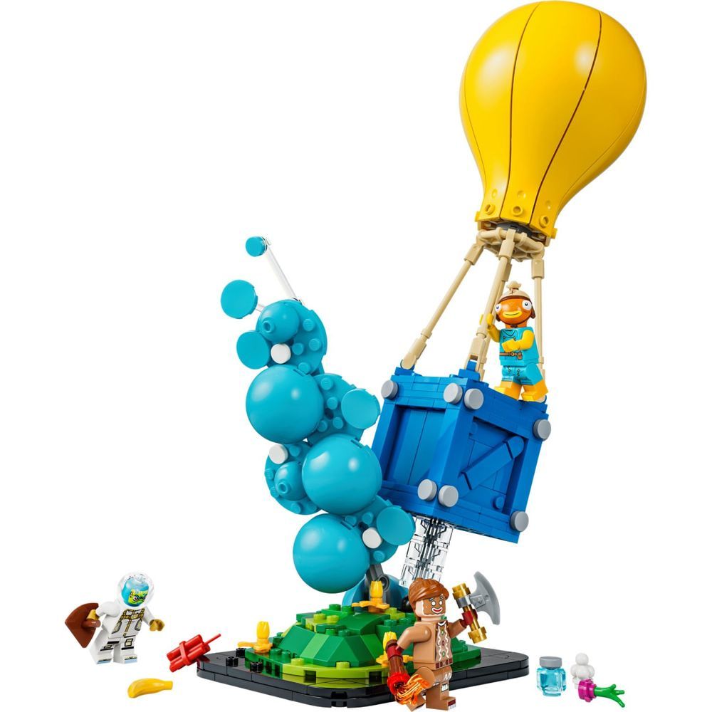 Brinquedo de Construção Suprimentos Aéreos Recria Queda de Recursos com Item Bônus no Jogo Amarelo Lego