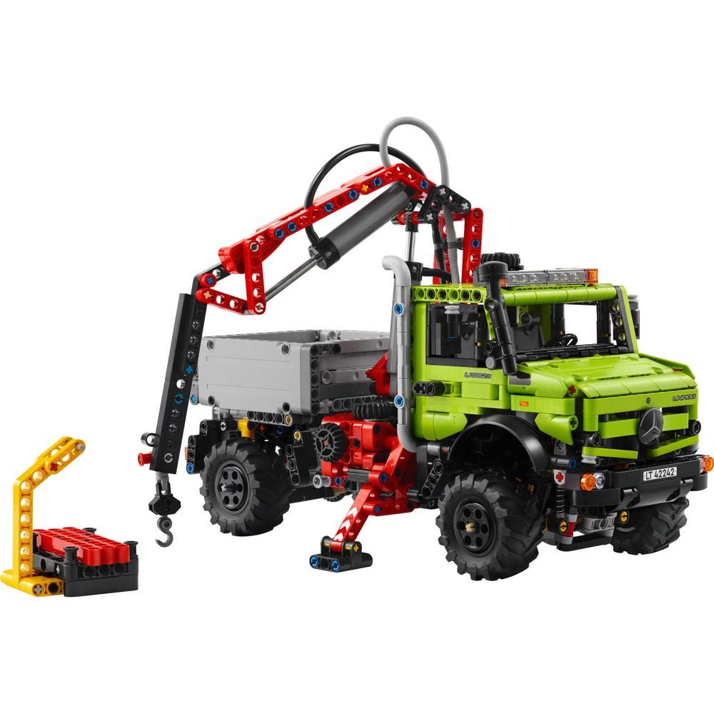 Caminhão de Construção Mercedes-benz Unimog U 5023 com Guindaste Articulado com Bomba Pneumática e Tração nas Quatro