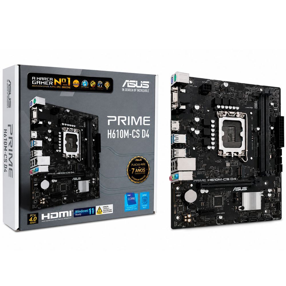 Placa Mãe Asus 90MB1B60-C1BAY0 com Soquete LGA1700 e DDR4 3200MHz em Preto