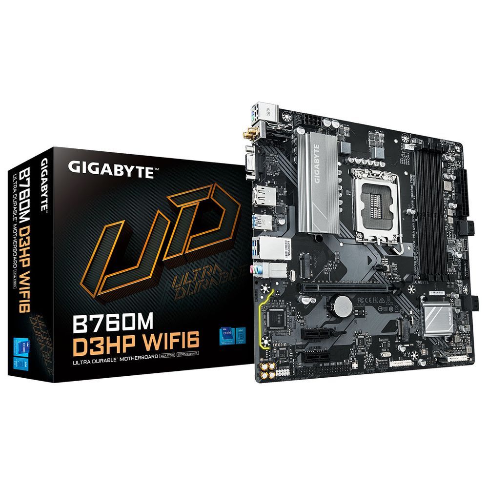 Placa Mãe B760M D3HP WIFI6 com Soquete LGA1700, DDR5, USB 3.2 e Antenas SMA Gigabyte