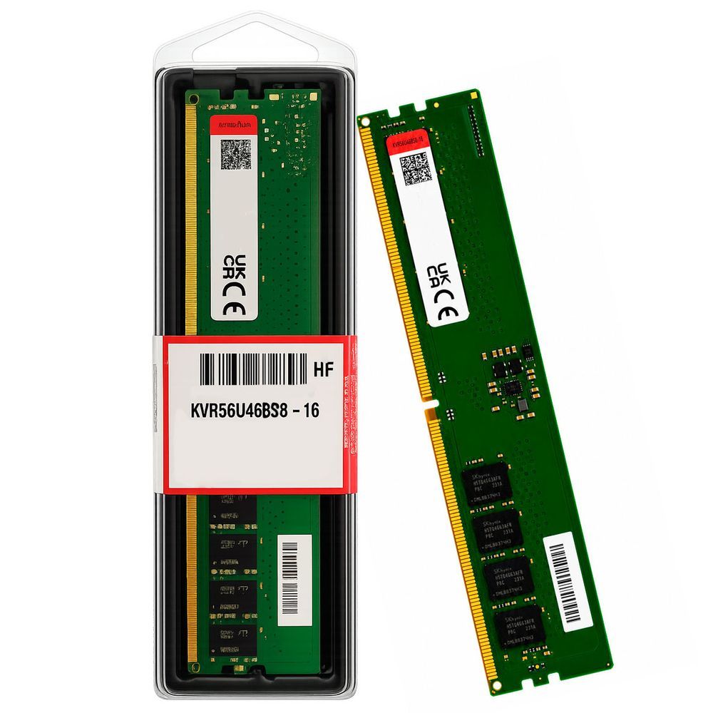 Memória para PC KVR56U46BS8-16 DDR5 5600MHz CL46 16GB 288-pin DIMM Kingston