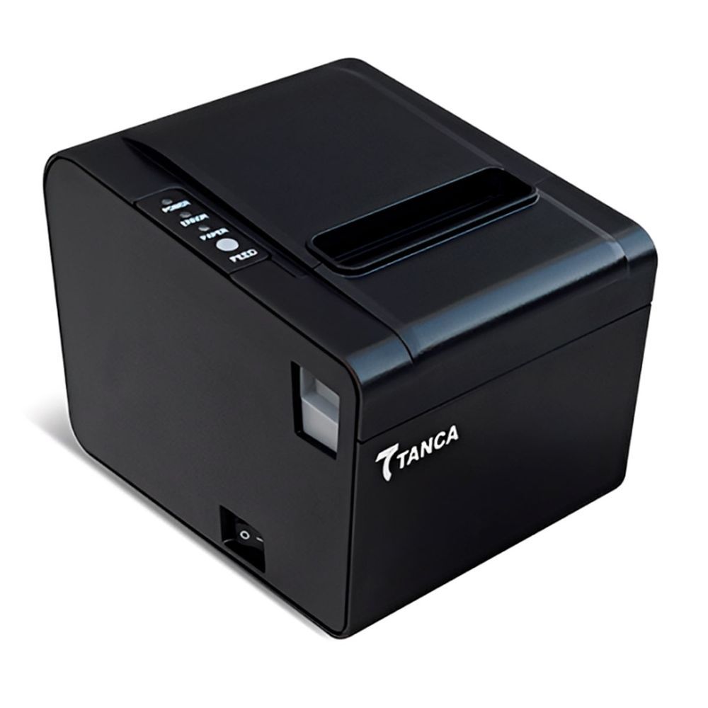 Impressora Térmica Tanca TP-650 Monocromática com Impressão de QR Code e Logotipos USB Branco