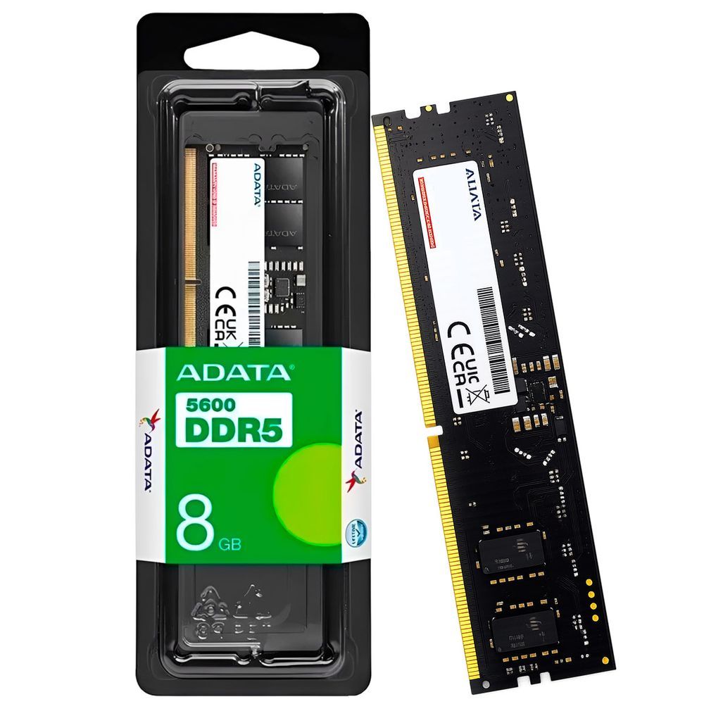 Memória AD5U56008G-S 8GB DDR5 5600MHz CL46 1,1V 288-Pin DIMM para Desktops Adata