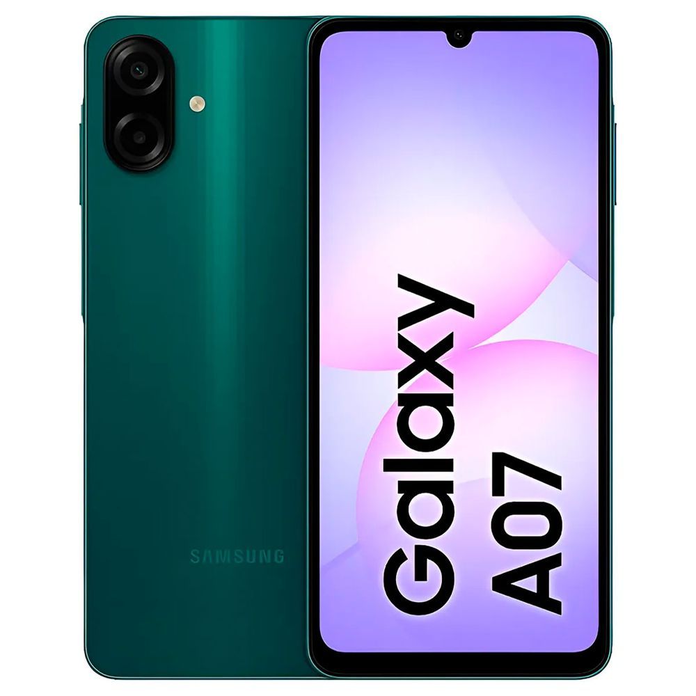 Smartphone Samsung Galaxy A07 4GB RAM 128GB Câmera 50MP Tela 6.7 Proteção IP54 Processador 6NM Verde