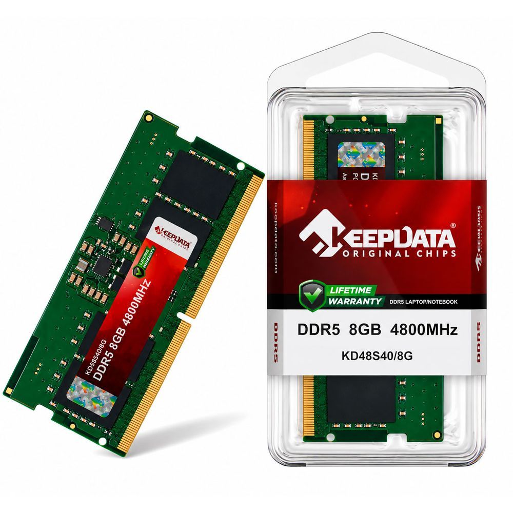 Memória para Notebook KD48S40-8G DDR5 4800MHz CL40 1,1V 262-pin SO-DIMM Keepdata