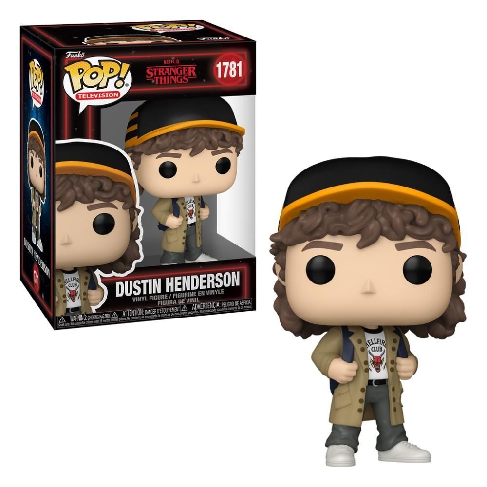 Boneco Colecionável Funko POP Dustin Henderson da Série Stranger Things T5 11cm Vinil Candide