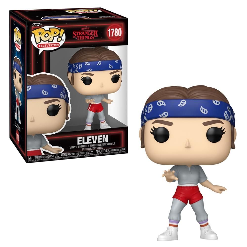 Boneco Colecionável Funko POP Eleven com Bandana Edição Stranger Things 10cm Vinil Preto Candide