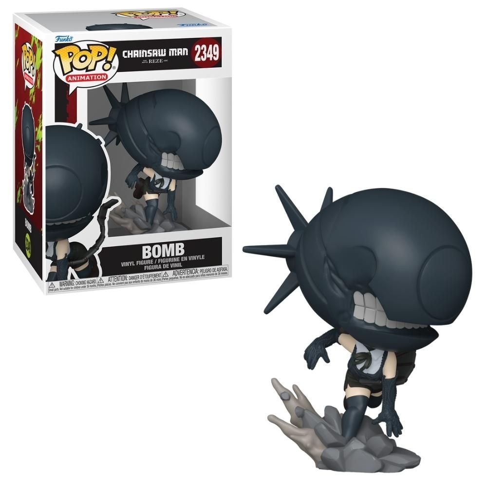Boneco Colecionável Funko POP Demônio da Bomba Chainsaw Man com Aproximadamente 9cm em Vinil Arco da Reze Candide