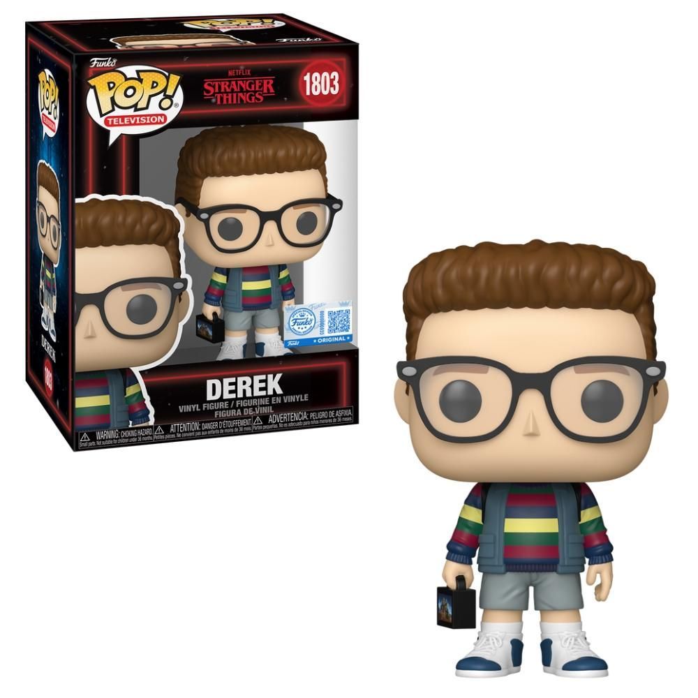 Boneco Colecionável Funko POP Stranger Things T5 Derek em Vinil 10cm Candide