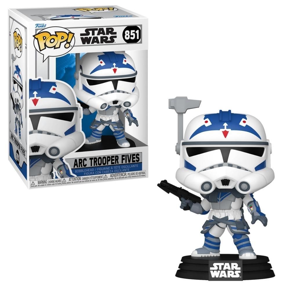 Boneco Colecionável Funko POP Star Wars com Cabeça Oscilante em Vinil Arc Trooper Fives Candide
