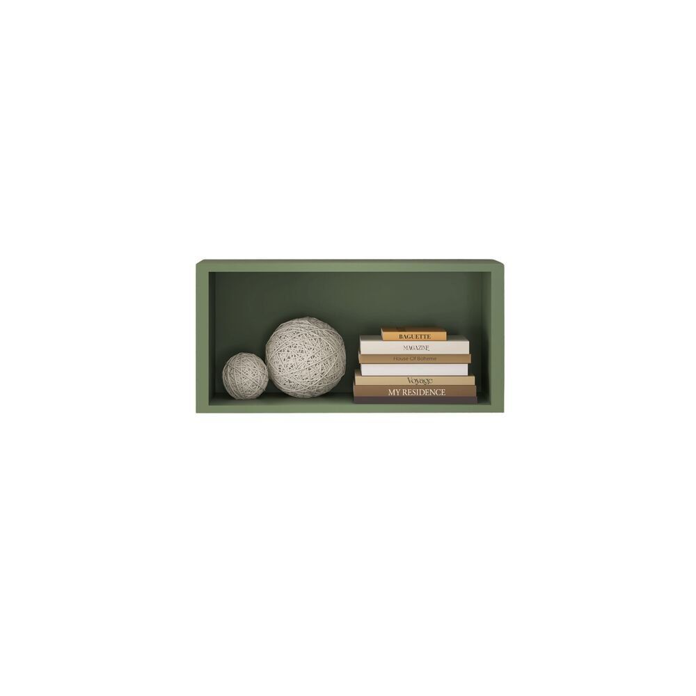 Nicho Aéreo 600 P25 Outros 1 Prateleira 1 Nicho MDF-MDP Verde Pandin Móveis