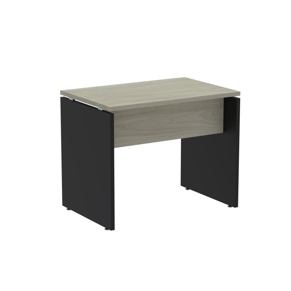 Mesa Auxiliar Retangular M900P25PP Moderno sem Gavetas MDP 90CM Castanheira Natural e Preto Pandin Móveis