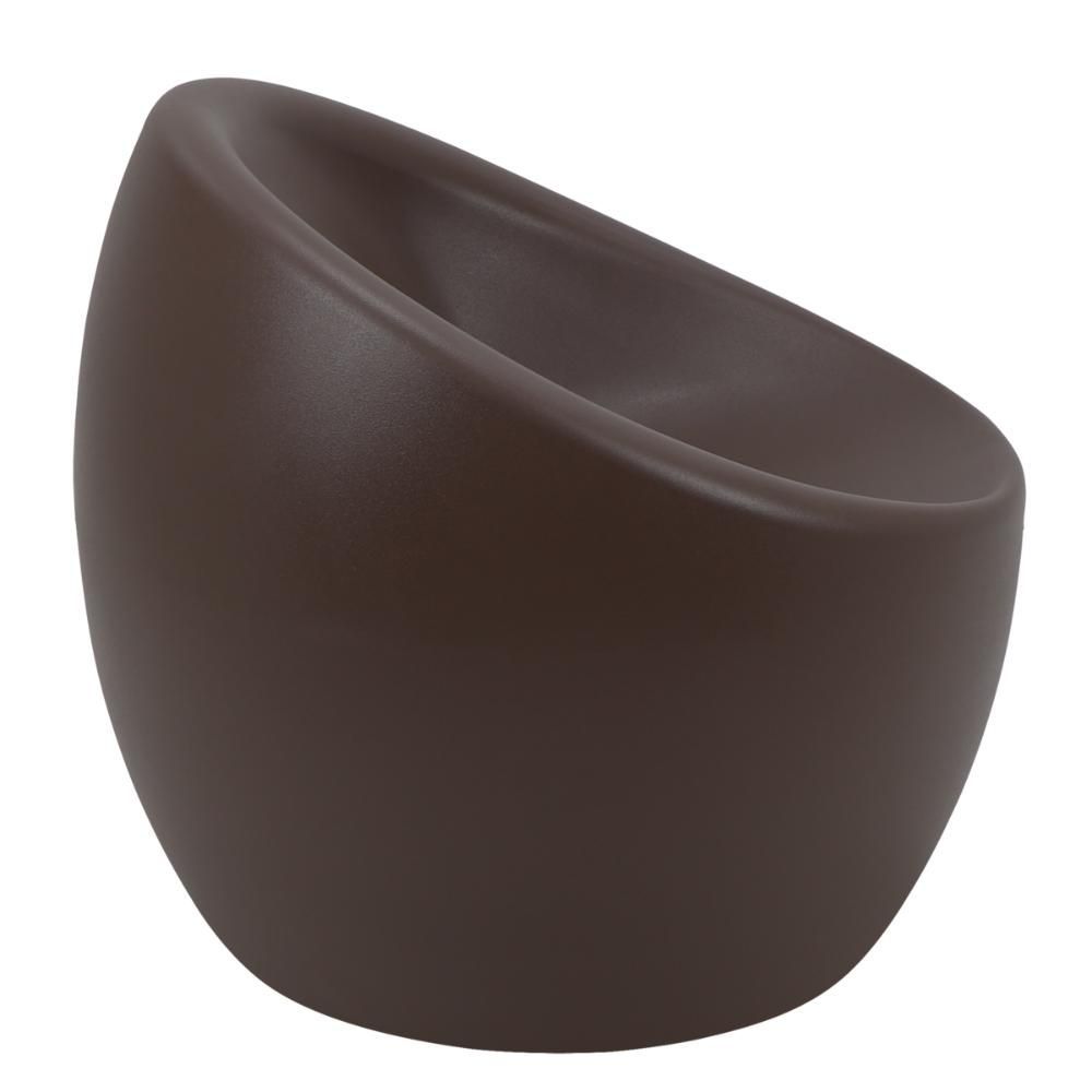 Poltrona Oca Decorativa em Polietileno com Design Moderno Confortável Marrom Café Tramontina