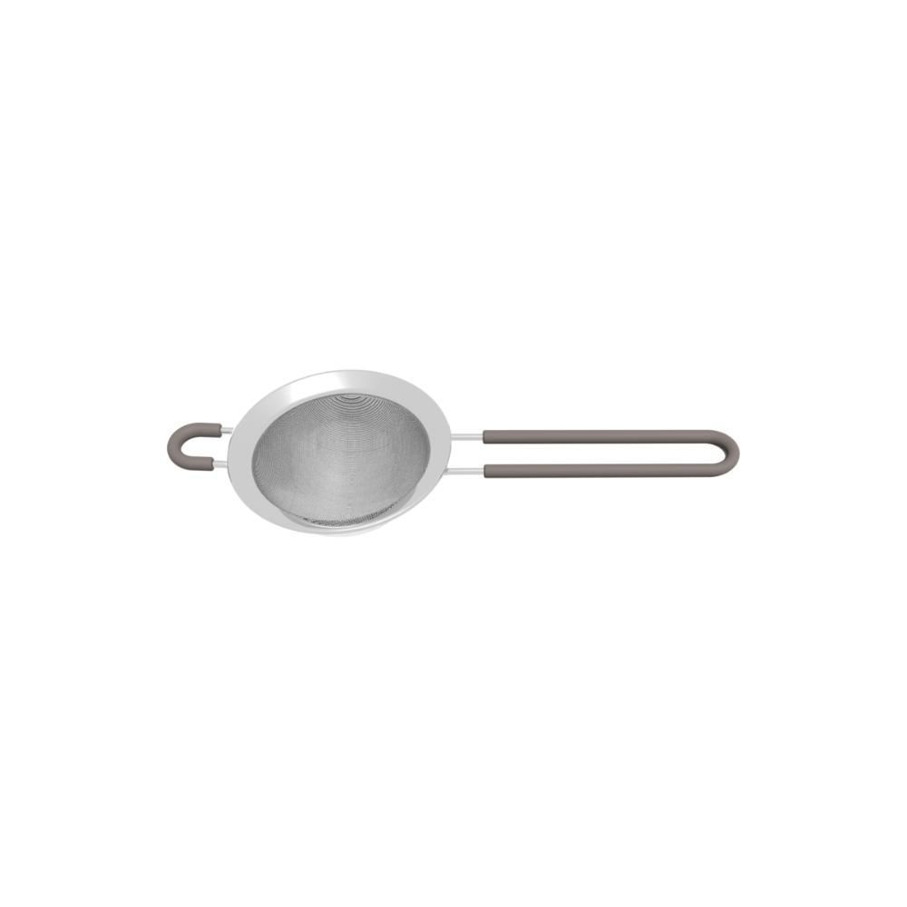 Peneira Softta Peneirar Farinhas Aço Inox Cabo com Alça em Silicone Cozinha Cinza Tramontina