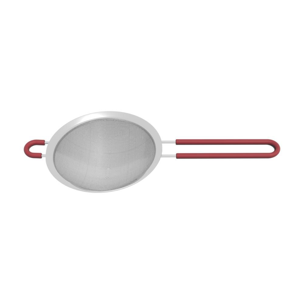 Peneira Softta para Peneirar Farinhas e Coar Chás em Aço Inox com Cabo de Polipropileno Cozinha Vermelho Tramontina