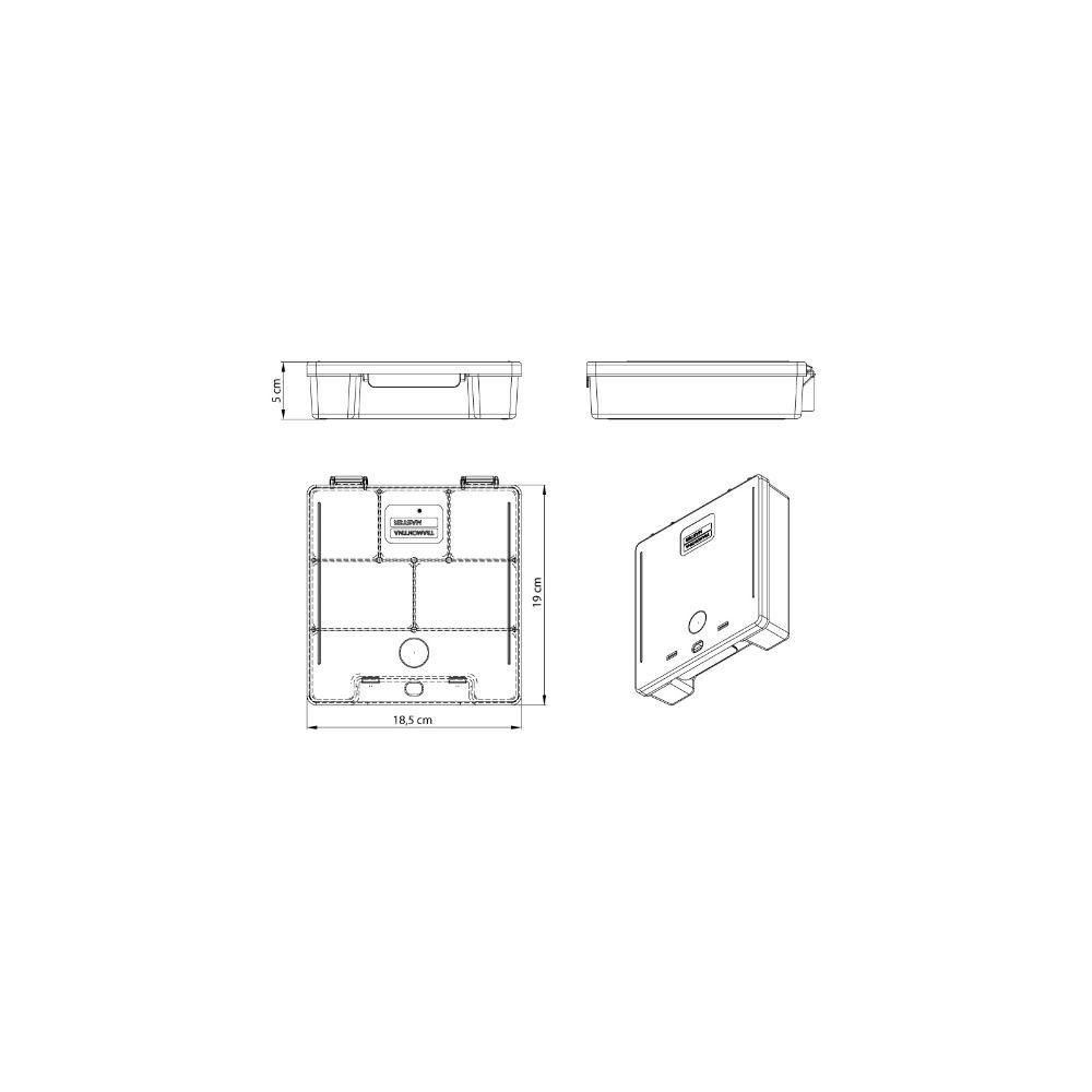 Organizador Plástico 7.1-2 com Tampa e Divisórias 1,27L Transparente Tramontina