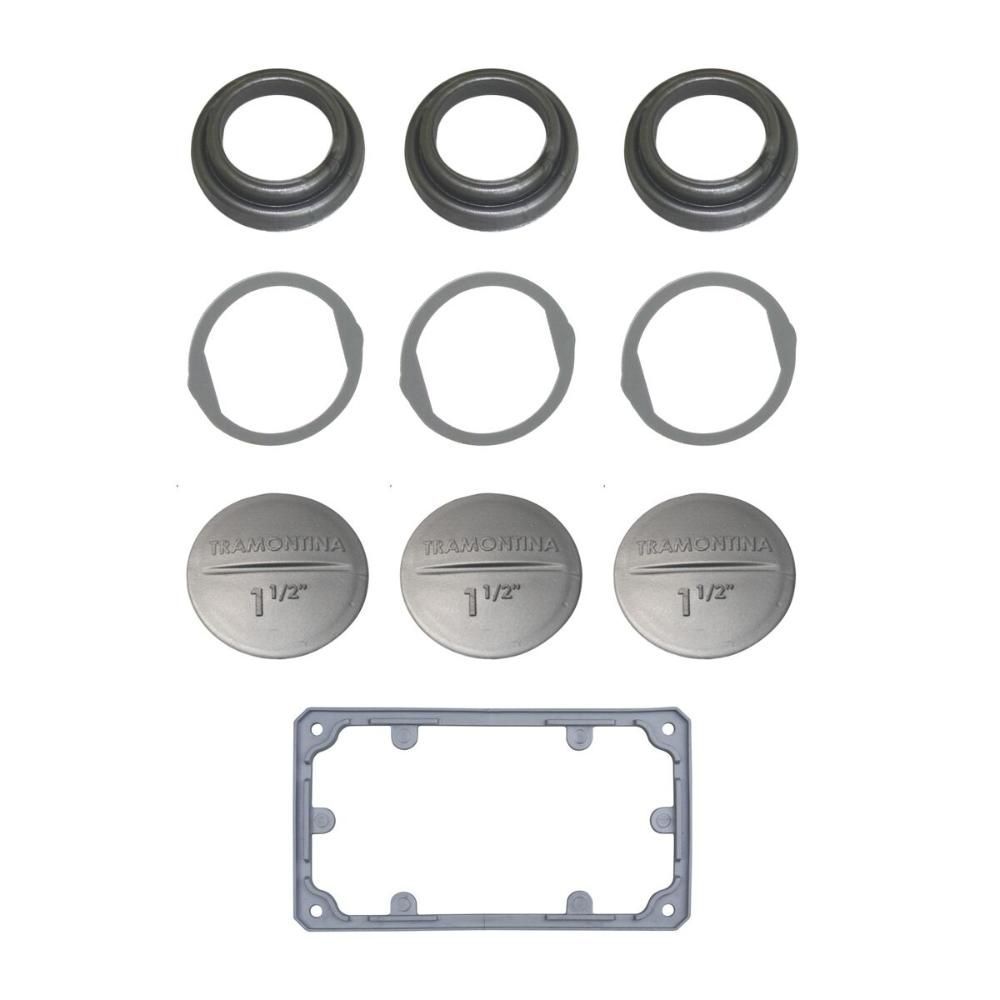 Kit de Vedação IP54 para Condulete Múltiplo 3-4 Polegada Grau de Proteção IP54 Bivolt Tramontina