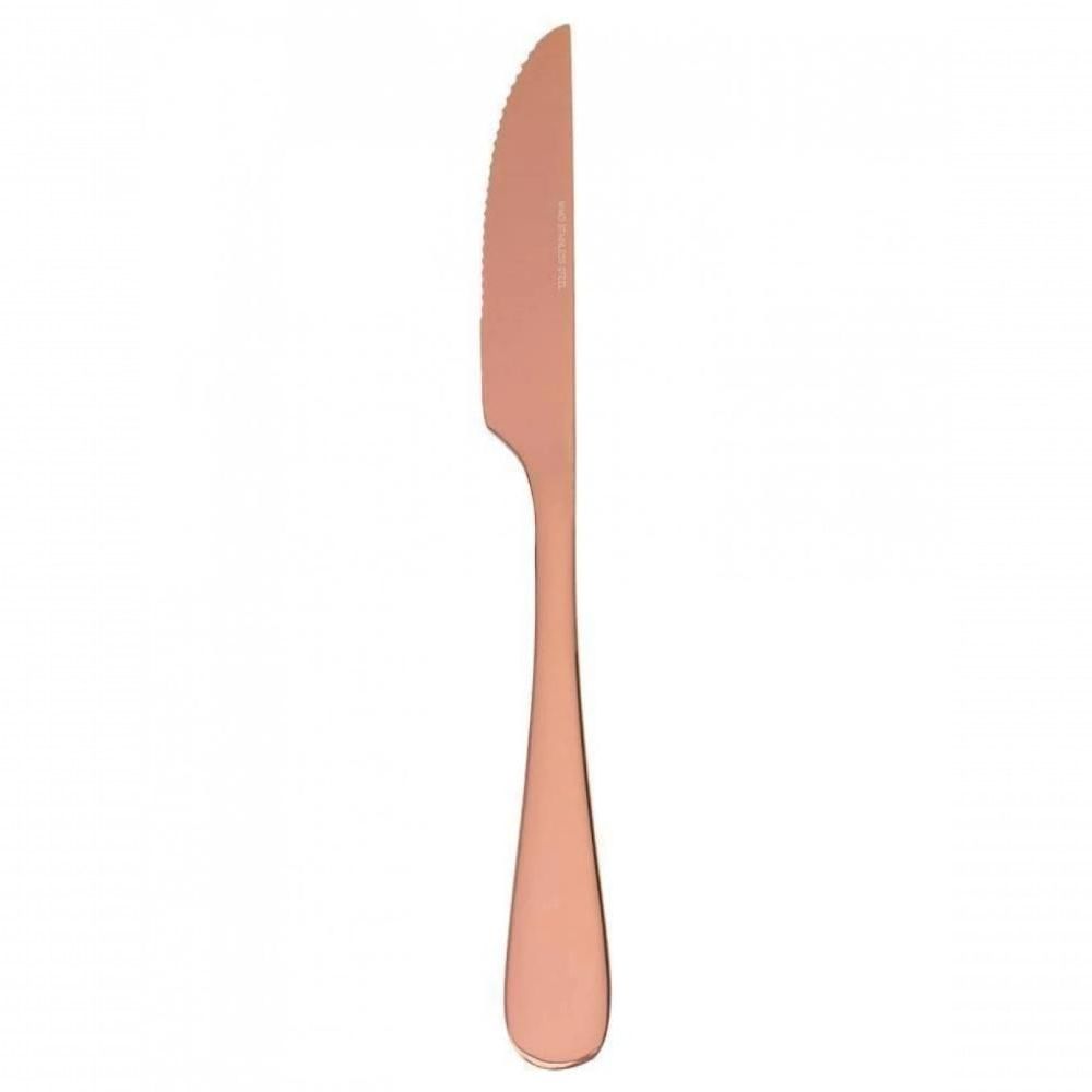 Jogo de Facas Sophia 6 Peças Aço Inox Banho Dourado para Mesa Posta Bronze Mimo Style