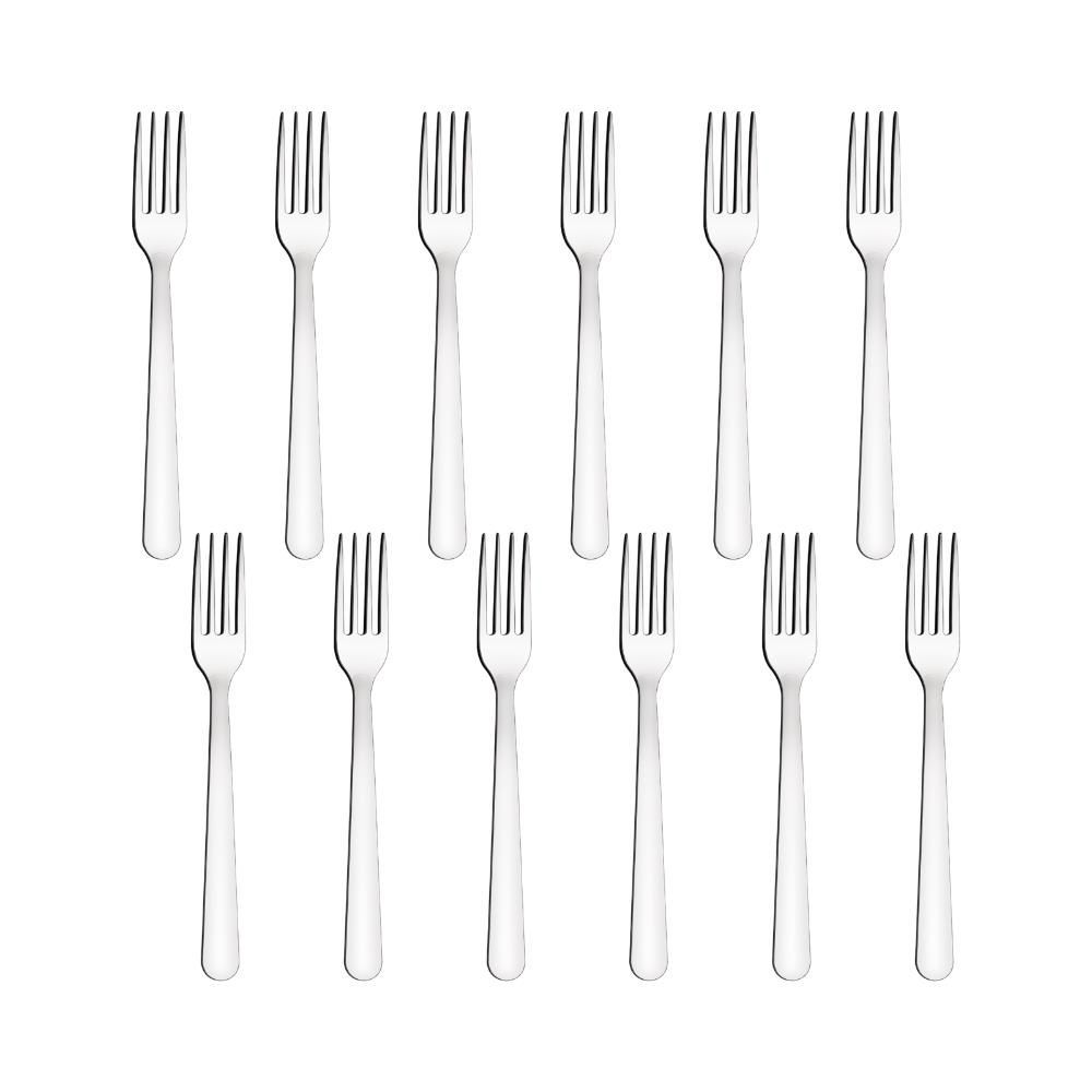 Garfo para Sobremesa Malibu 6 Peças Aço Inox Polido para Mesa Posta Inox Tramontina