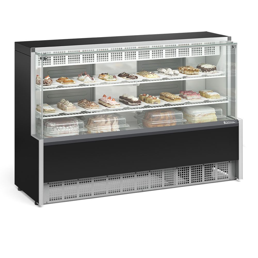 Vitrine Refrigerada Vertical Gelopar GPEA175R 175L sem Porta Preto 220V