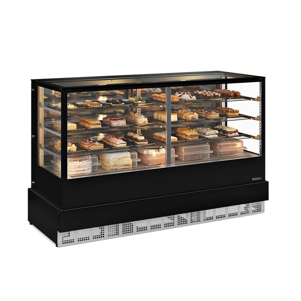 Vitrine Refrigerada Balcão Refrigerado Gelopar GGER200PR 200L 2 Portas Preto 220V