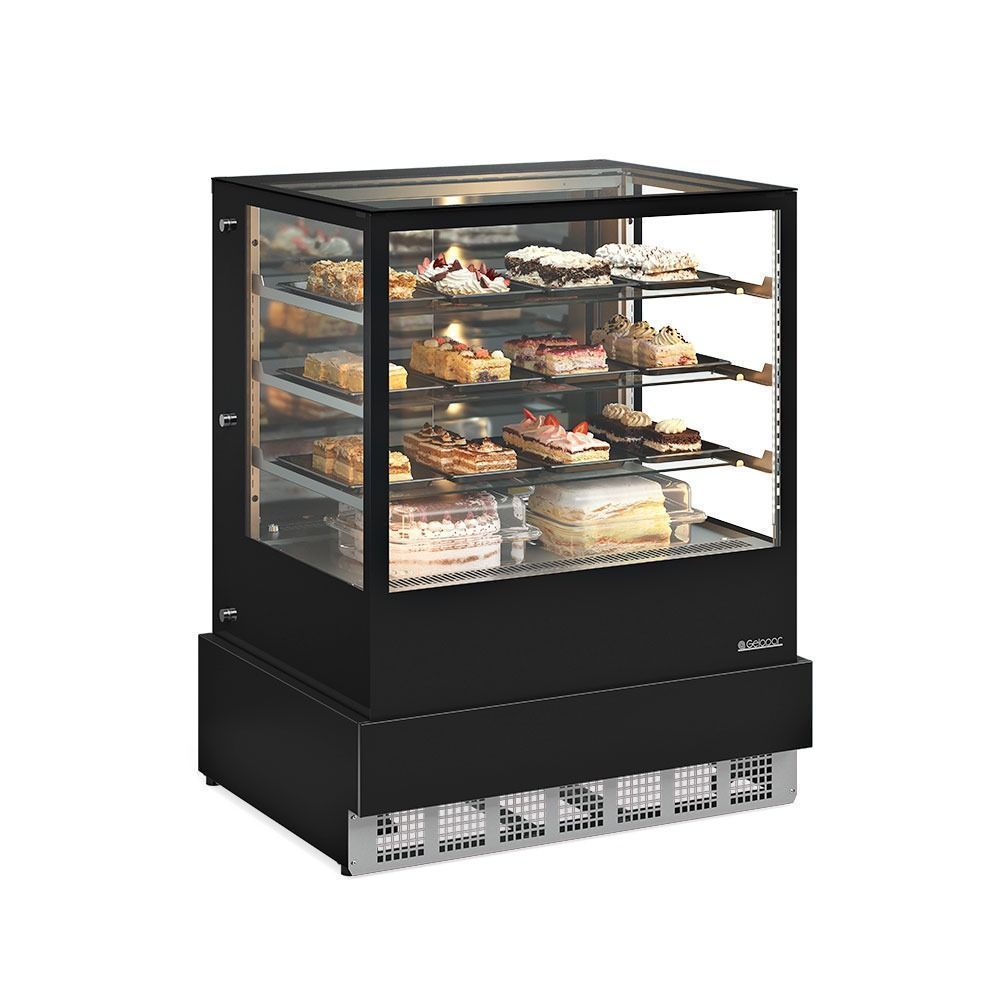Vitrine Refrigerada Balcão Refrigerado Gelopar GGER100PR 1000L 2 Portas Preto 220V