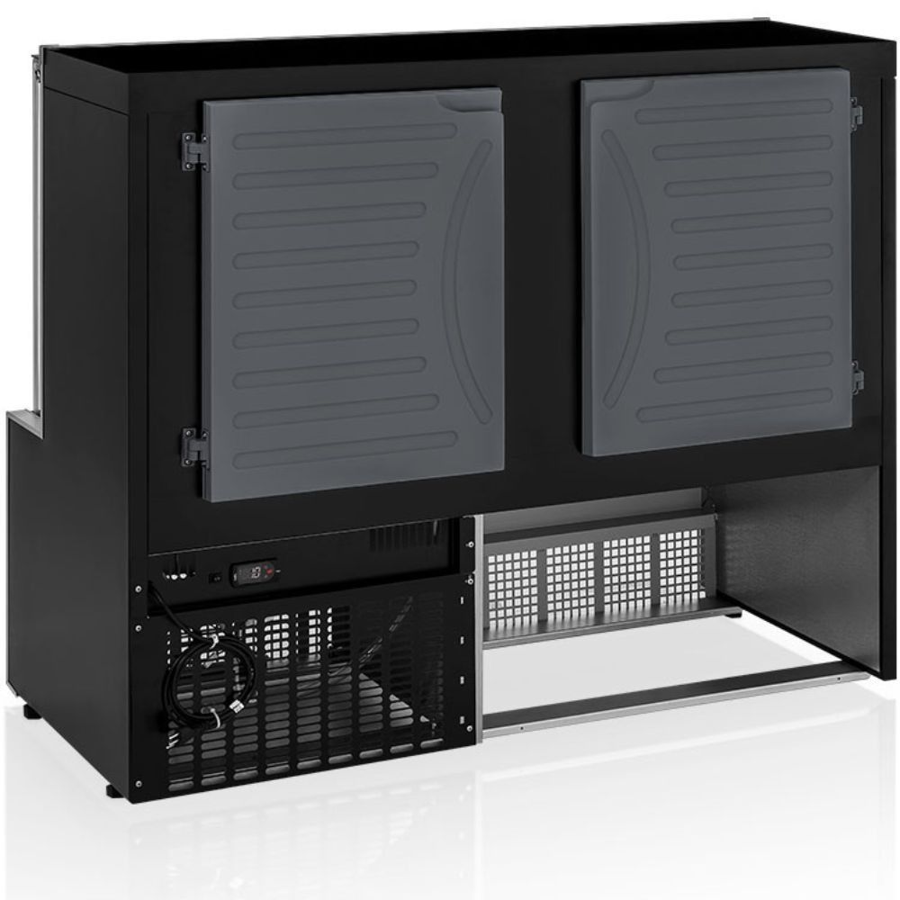 Vitrine Refrigerada Ar Forçado Gelopar GPFA140RPR 450L 2 Portas Preto 220V