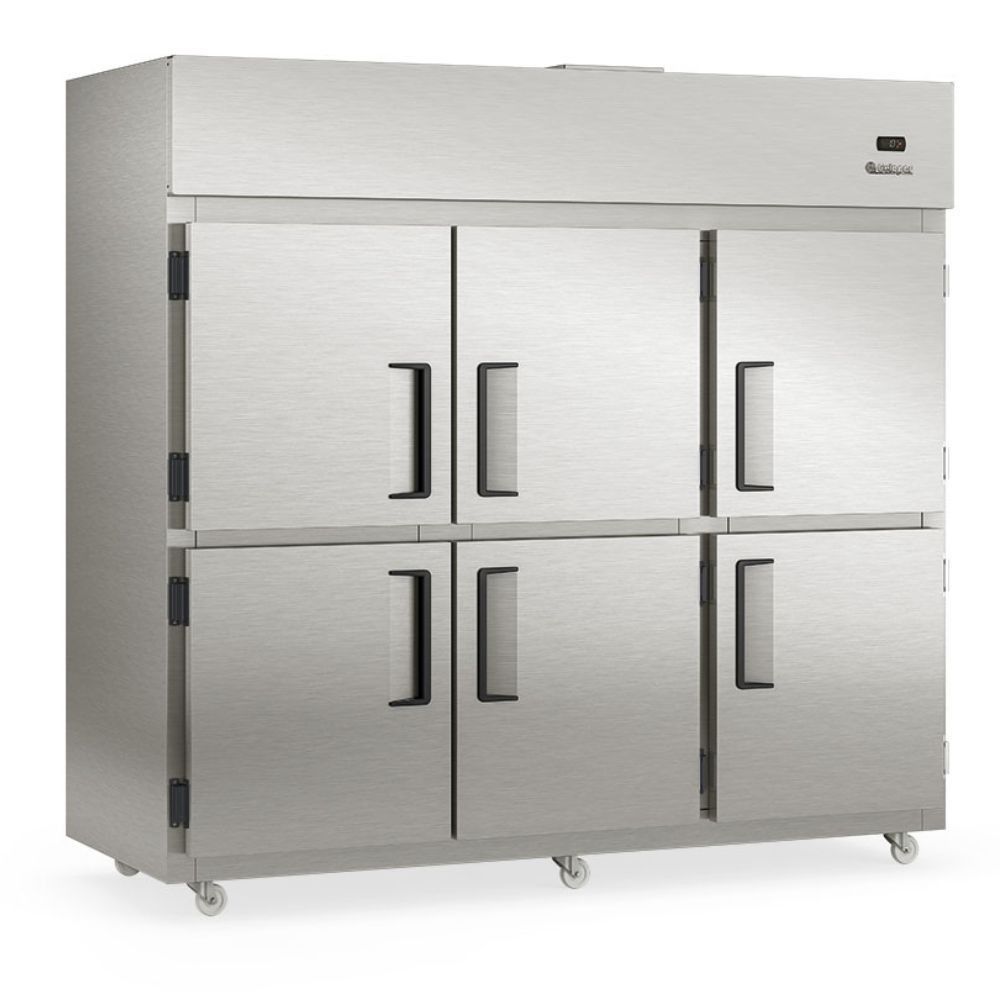 Refrigerador 6 Portas GRCR6P com Capacidade de 2181L e Degelo Manual Inox Gelopar