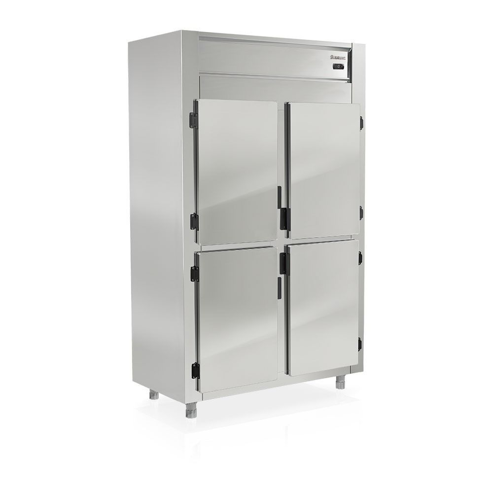 Refrigerador Comercial GREP4P com Refrigeração por Ar Forçado e Degelo Automático Inox Gelopar