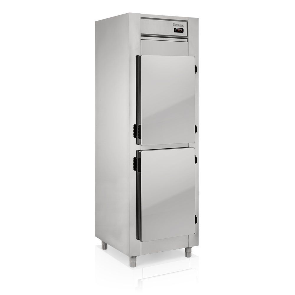 Freezer Vertical 2 Portas Gelopar GCCP2P Semiautomático 536L Ar Forçado Prateleiras Reguláveis Inox 220V