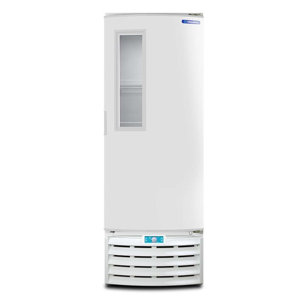 Freezer Tripla Ação Horizontal Metalfrio Manual 531L Vidro VF55FT Branco 220V