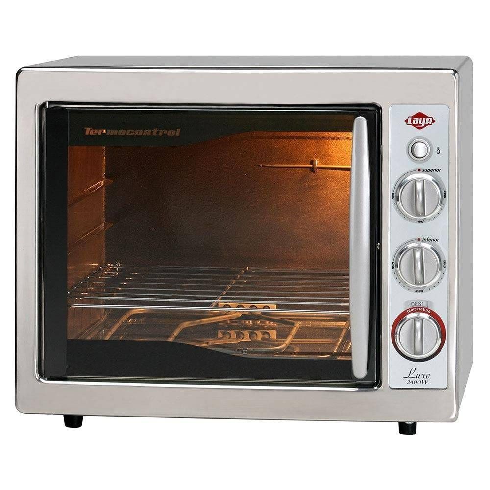 Forno Elétrico Bancada Layr Luxo Advanced 2.4 46L 2400W com Luz Interna e Revestimento Easy Clean Inox 220V