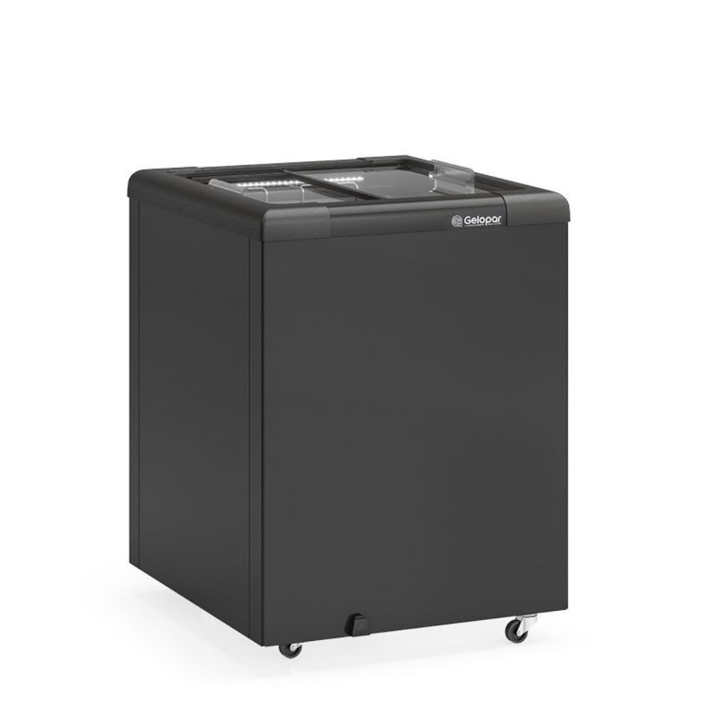 Conservador Plano Horizontal Gelopar Manual 130L sem Porta GHD130LB Preto 220V
