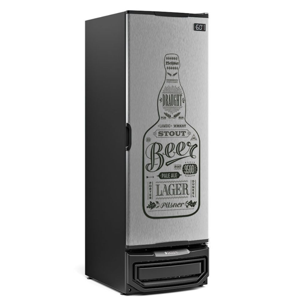 Cervejeira Vertical Gelopar GCB57GW 578L Porta Cega Inox Refrigerador de Bebidas 110V