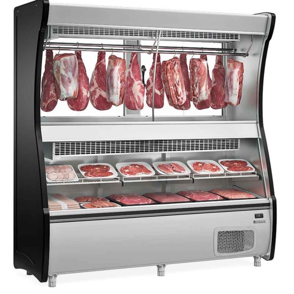 Balcão Frigorífico Açougue Triplex GEVD210PR Gelopar 740L sem Porta Preto 220V