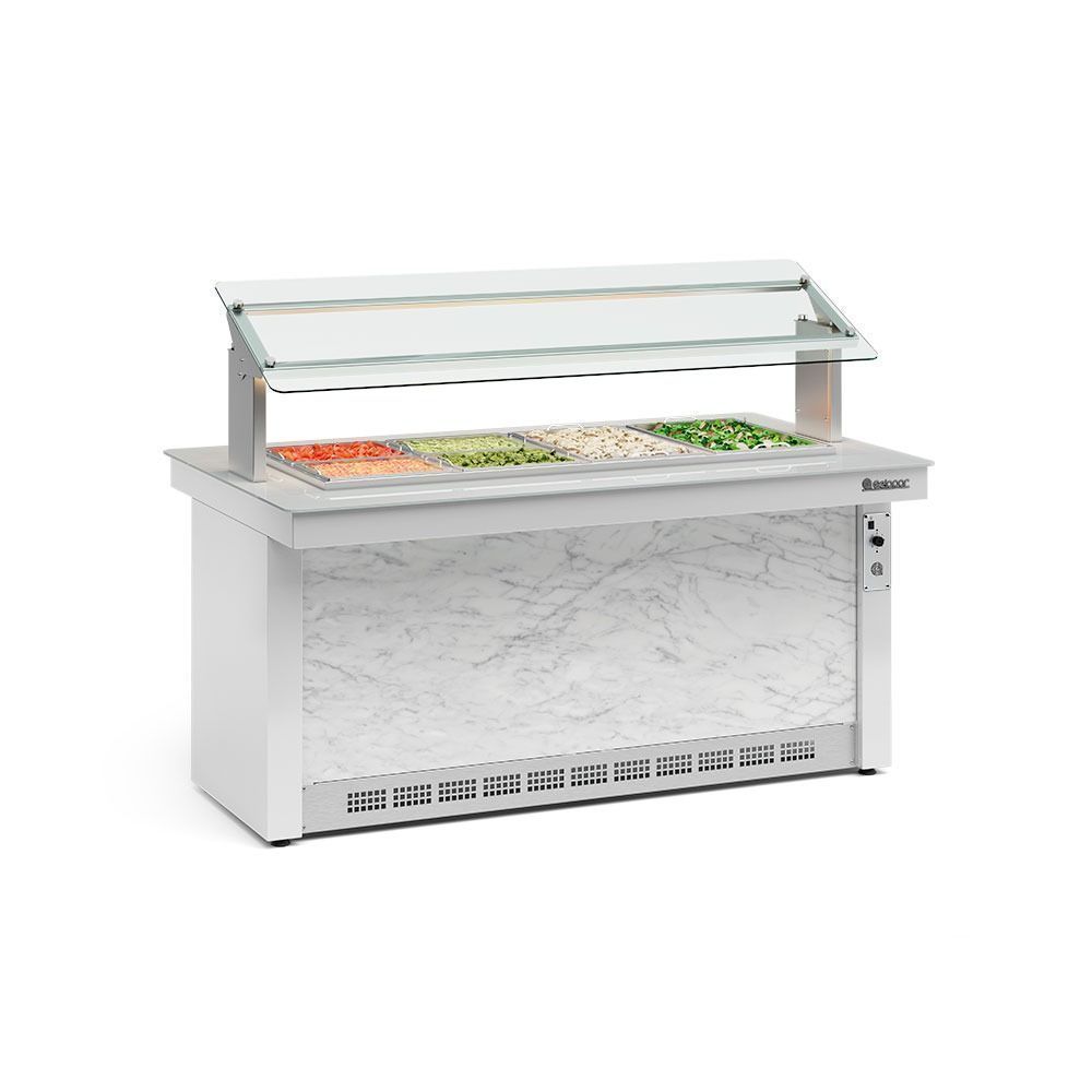 Buffet Refrigerado Vitra Gelopar GBRF175BR 1728L sem Porta Branco e Mármore 220V