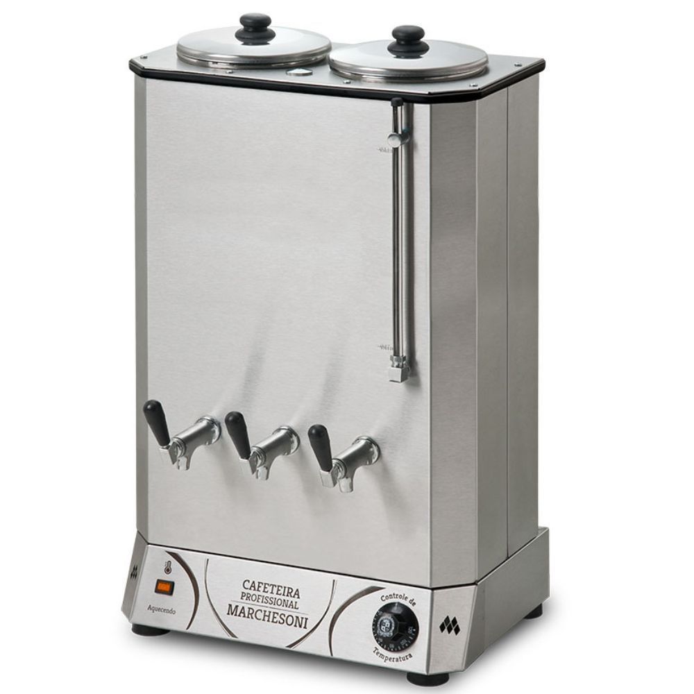 Cafeteira Profissional CF.4.122 com Aquecimento em Banho-Maria 20L Inox Marchesoni