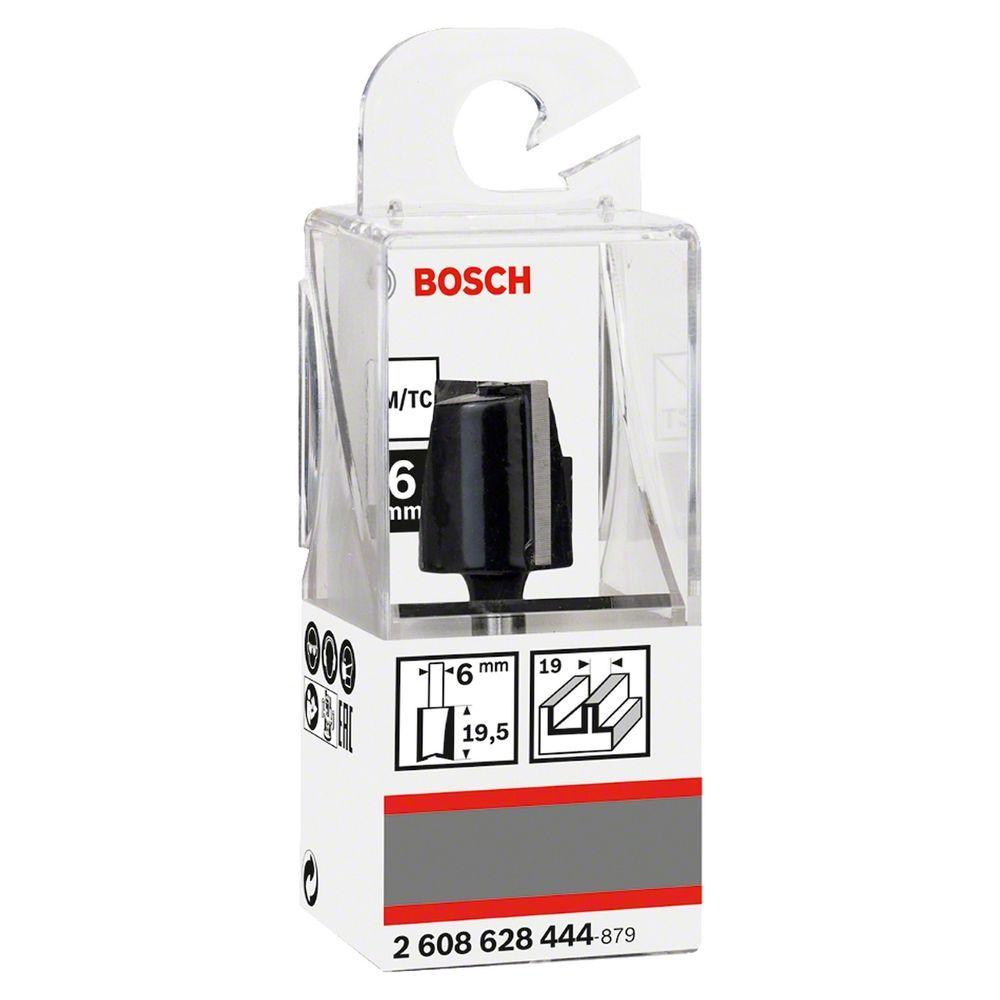Fresa Reta Bosch Standard para Cortes Precisos em Madeira e Compostos com Lâmina de Carbeto de Tungstênio 6 mm Bivolt