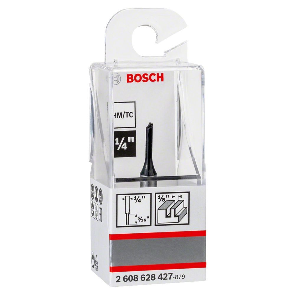 Fresa de Ranhurar Standard para Cortes em Madeira com Lâminas de Carboneto de Tungstênio 1-4'' D1 3,2mm L7,7mm G51mm